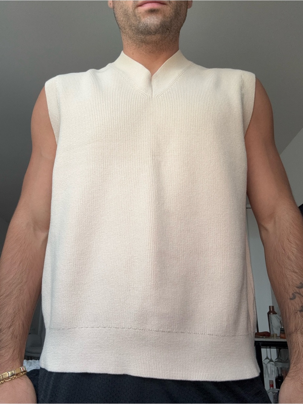 H&M Cream Sweater Vest